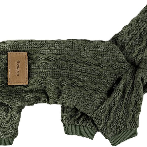 Fitwarm Green Turtleneck Knitted Dog Sweaters Winter Pet Coats Cat Small - Picture 8 of 8
